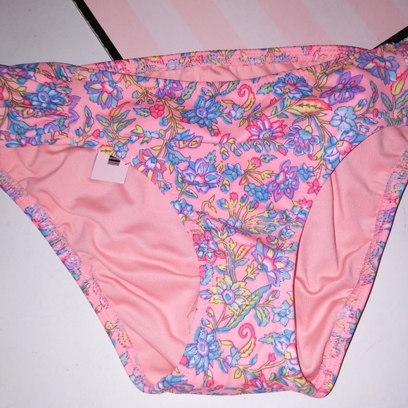 Victoria Secret Swim Bikini Bottom XS Orange‎ Purpl - Picture 2 of 4